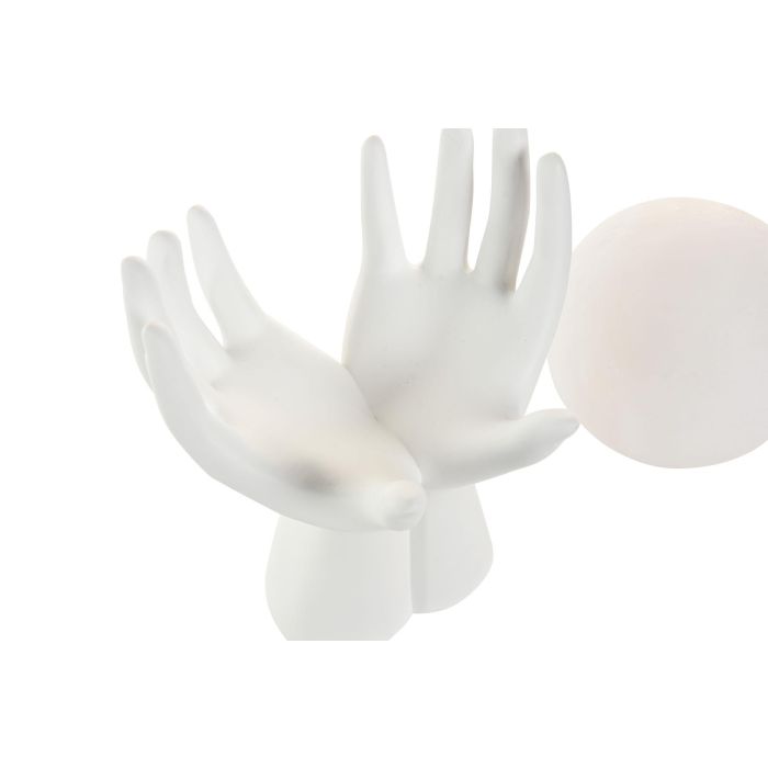 Decoracion Luminosa Moderno DKD Home Decor Blanco 11 x 18.5 x 12.5 cm (4 Unidades) 3