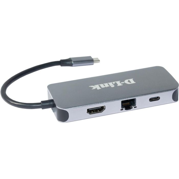 D-Link DUB-2335 Hub USB-C 6-en-1 con HDMI 4K, Gigabit Ethernet, 3 Puertos USB 3.0 Tipo A, 1 Tipo C Power Delivery 3.0 Gris 1 D-Link DUB-2335 Hub USB-C 6-en-1 con HDMI 4K, Gigabit Ethernet, 3 Puertos USB 3.0 Tipo A, 1 Tipo C Power Delivery 3.0 Gris 1