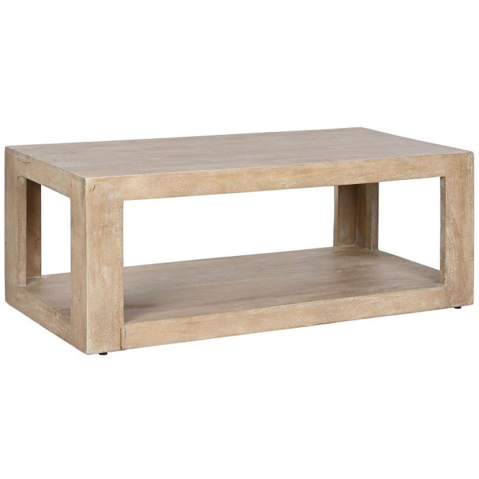 DKD Home Decor Mesa Centro Urban Natural Madera Maciza 120 x 58 x 45 cm