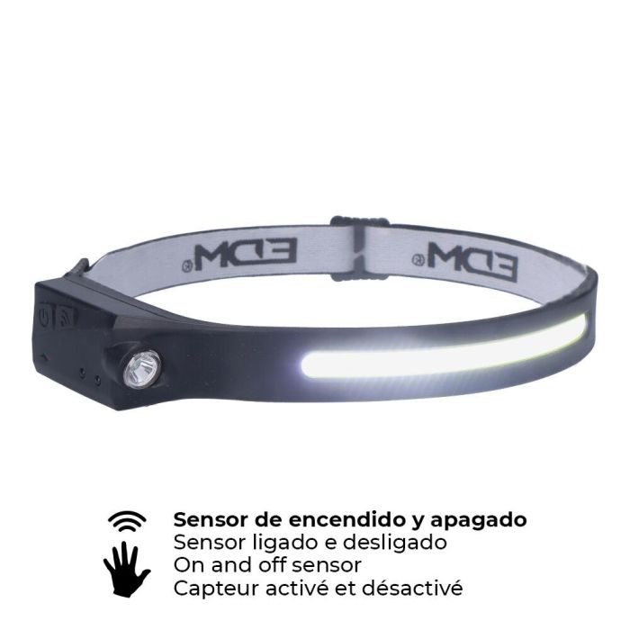 Linterna LED para la Cabeza EDM 36127 Cob + Spot 3 W 8 W 90 Lm 280 lm 1 Linterna LED para la Cabeza EDM 36127 Cob + Spot 3 W 8 W 90 Lm 280 lm 1