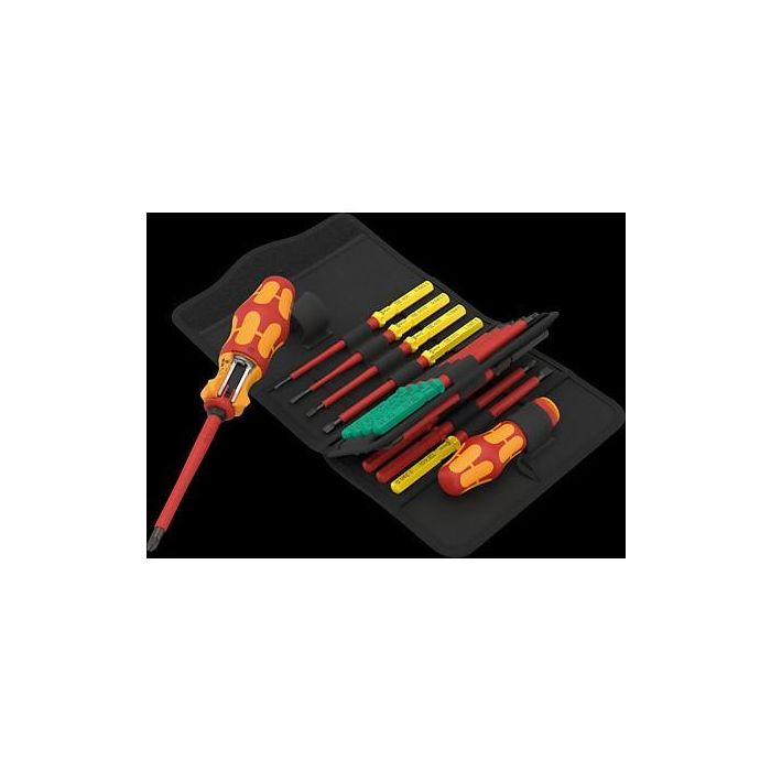 Wera 05006618001 Juego de destornilladores Kraftform Kompakt VDE 17 RA 1. Trinquete, 17 piezas, para electricistas 1