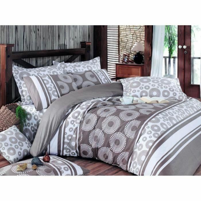 Juego de funda nórdica Marrón Cama de 200 3 Piezas 4 Juego de funda nórdica Marrón Cama de 200 3 Piezas 4