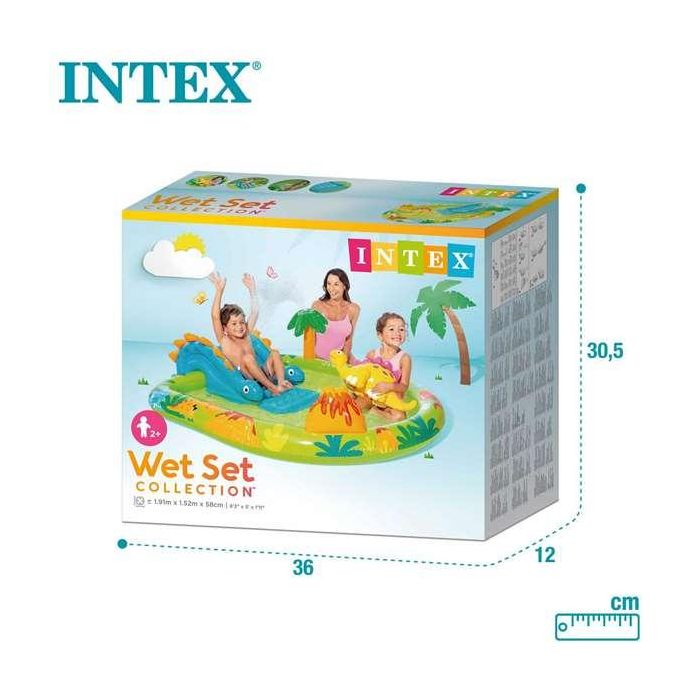 Piscina hinchable centro de juegos dinosaurios (capacidad 143 litros) (+ 2 años) 191x152x58 cm 1 Piscina hinchable centro de juegos dinosaurios (capacidad 143 litros) (+ 2 años) 191x152x58 cm 1