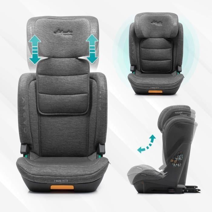 Silla de coche - BABYAUTO - CAPAX GREY DOBBY - 4-12 años - I-Size - 100-150 cm 3 Silla de coche - BABYAUTO - CAPAX GREY DOBBY - 4-12 años - I-Size - 100-150 cm 3