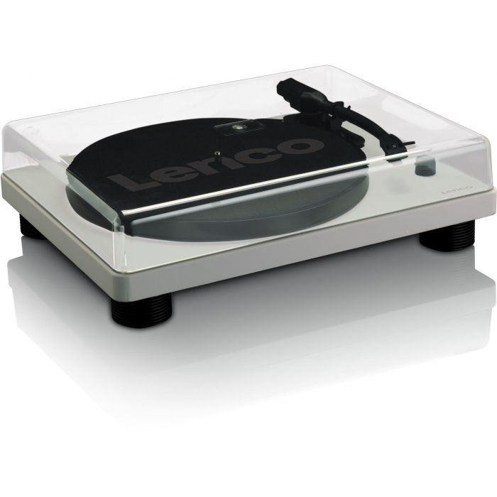 Lenco LS-50 Tocadiscos de tracción por correa Gris, 33 1/3, 45, 78 RPM, cartucho de cerámica estéreo, USB, amplificador integrado 4