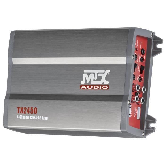 MTX Audio TX2450 Amplificador 4 Canales Clase AB, 4x50W RMS 4Ω / 4x75W RMS 2Ω, Filtro Activo Variable 1 MTX Audio TX2450 Amplificador 4 Canales Clase AB, 4x50W RMS 4Ω / 4x75W RMS 2Ω, Filtro Activo Variable 1