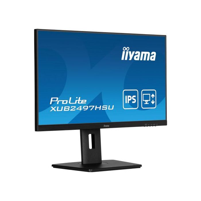 iiyama ProLite XUB2497HSU-B2 Monitor 24" FHD IPS 1ms 100Hz USB-Hub HDMI DP Altavoces Pivot Negro 3
