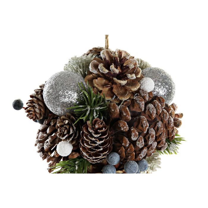 DKD Home Decor Bola Decoración Navidad Alpina Nevado con Piñas y Plástico - Frutos Blancos Natural Blanco 14x20x14 cm (2 Unidades) 2 DKD Home Decor Bola Decoración Navidad Alpina Nevado con Piñas y Plástico - Frutos Blancos Natural Blanco 14x20x14 cm (2 Unidades) 2