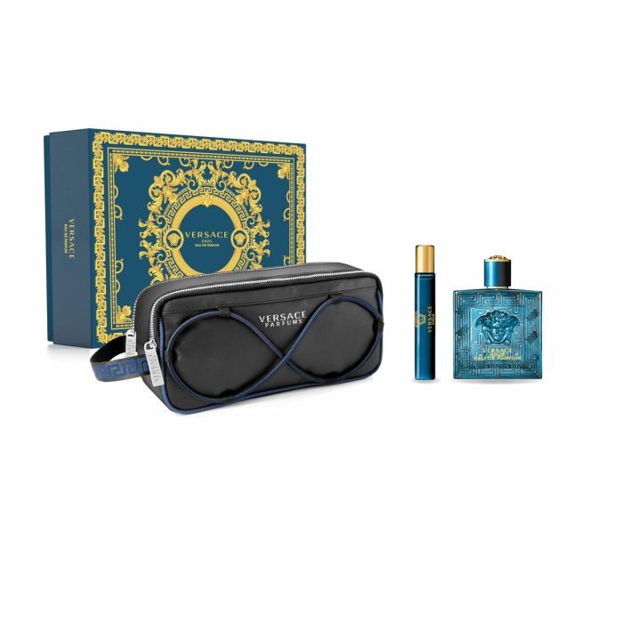 Versace Eros Pour Homme Edp Xmas Set Edp 100 mL + 1 Travel Spray Edp 10 mL + Trousse