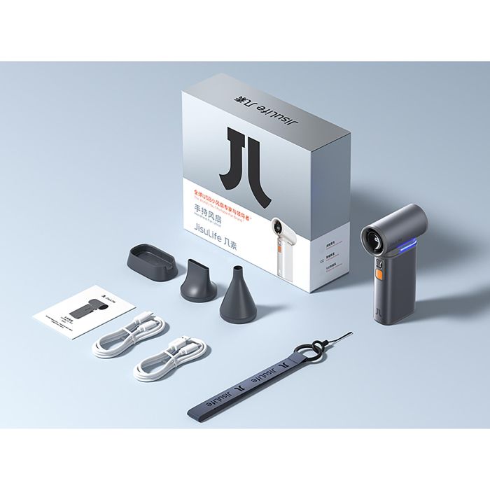 Jisulife Ventilador Portátil Fan Ultra Recargable 9000mAh, 100 Velocidades, 19m/s, Silencioso 50dB, Carga Rápida, Gris 7 Jisulife Ventilador Portátil Fan Ultra Recargable 9000mAh, 100 Velocidades, 19m/s, Silencioso 50dB, Carga Rápida, Gris 7