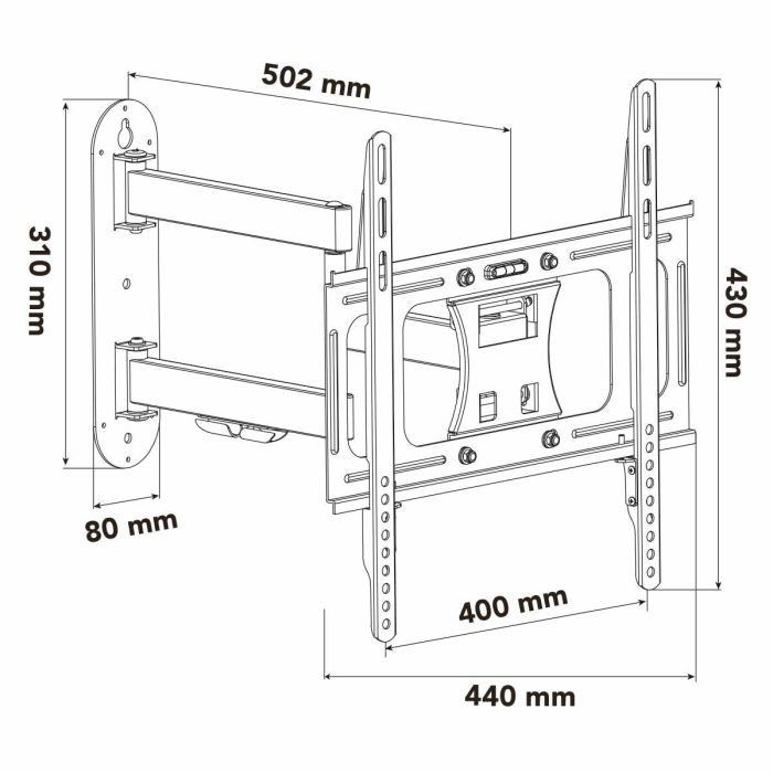 NOX NXLITEWALLFLEX soporte para TV 139,7 cm (55") Negro 5 NOX NXLITEWALLFLEX soporte para TV 139,7 cm (55") Negro 5