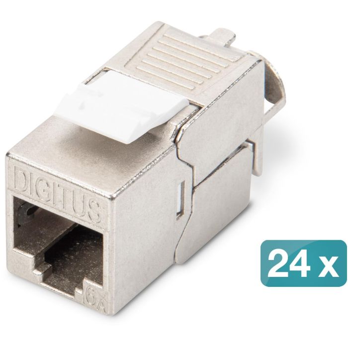 Digitus Keystone CAT6a RJ45 Buchse AWG 22-26 360° Werkzeuglos 24-Pack 0 Digitus Keystone CAT6a RJ45 Buchse AWG 22-26 360° Werkzeuglos 24-Pack 0