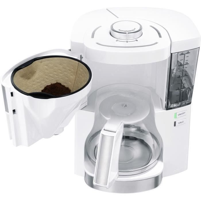 Melitta 1025-05 Cafetera de Filtro Look V Perfección Blanca, 10 Tazas (1.25L), AromaSelector, Acero Inoxidable 4 Melitta 1025-05 Cafetera de Filtro Look V Perfección Blanca, 10 Tazas (1.25L), AromaSelector, Acero Inoxidable 4