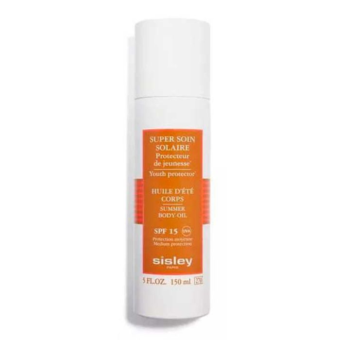 Sisley SUPER SOIN SOLAIRE Aceite Protector Solar Corporal SPF15, Anti-Fotoenvejecimiento, Hidratante, Resistente al Agua, Spray 150ml