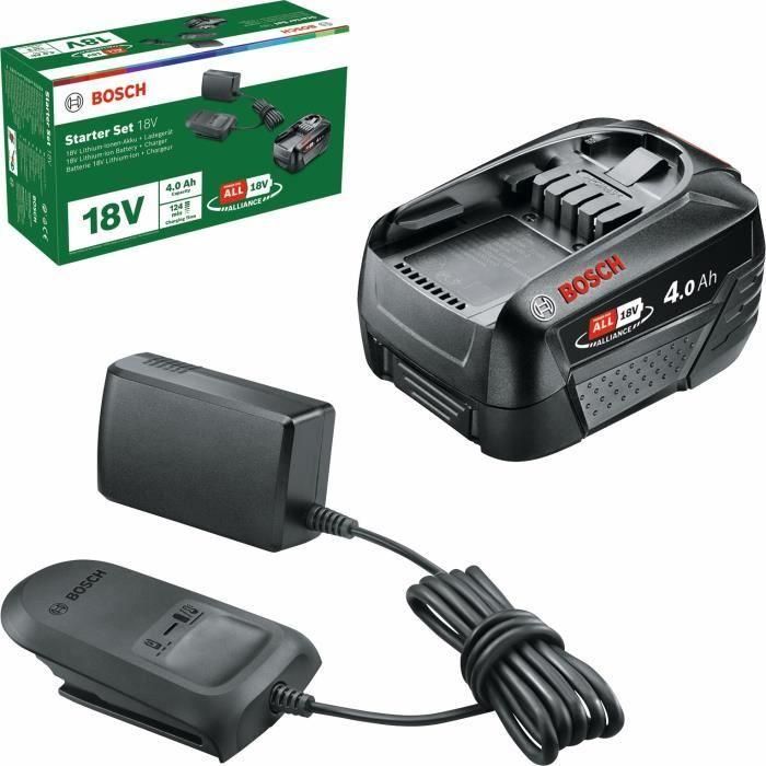 Bosch AL18V-44 Kit de Arranque 18V con Batería de 4 Ah y Cargador para Herramientas a Batería 0 Bosch AL18V-44 Kit de Arranque 18V con Batería de 4 Ah y Cargador para Herramientas a Batería 0