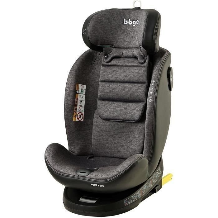BBGO Silla Coche Giratoria Wondersafe I-SIZE 40-150 cm (0-12 años) ISOFIX, Gris, Fibra Bambú y Piel Sintética - BBG8437027499029 4 BBGO Silla Coche Giratoria Wondersafe I-SIZE 40-150 cm (0-12 años) ISOFIX, Gris, Fibra Bambú y Piel Sintética - BBG8437027499029 4