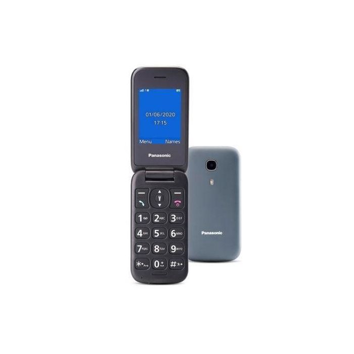 Teléfono Móvil Panasonic KX-TU400EXG para Personas Mayores/ Gris Teléfono Móvil Panasonic KX-TU400EXG para Personas Mayores/ Gris