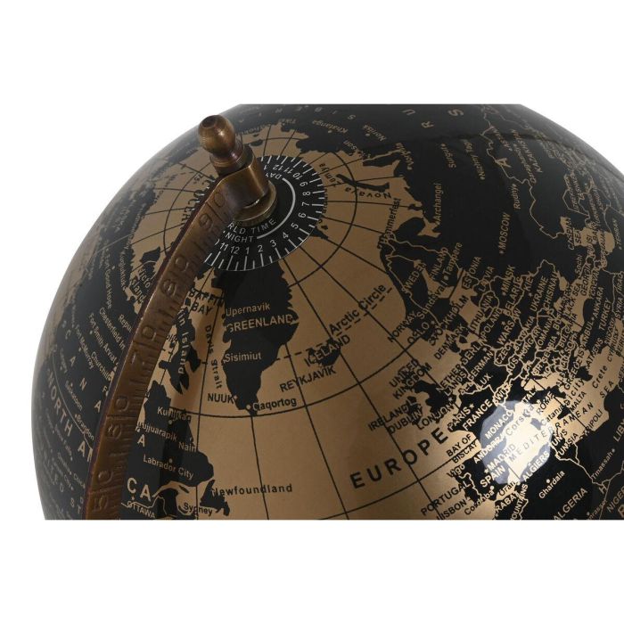 Globo Terraqueo Glam DKD Home Decor Dorado Negro 20 x 32 x 20 cm 2