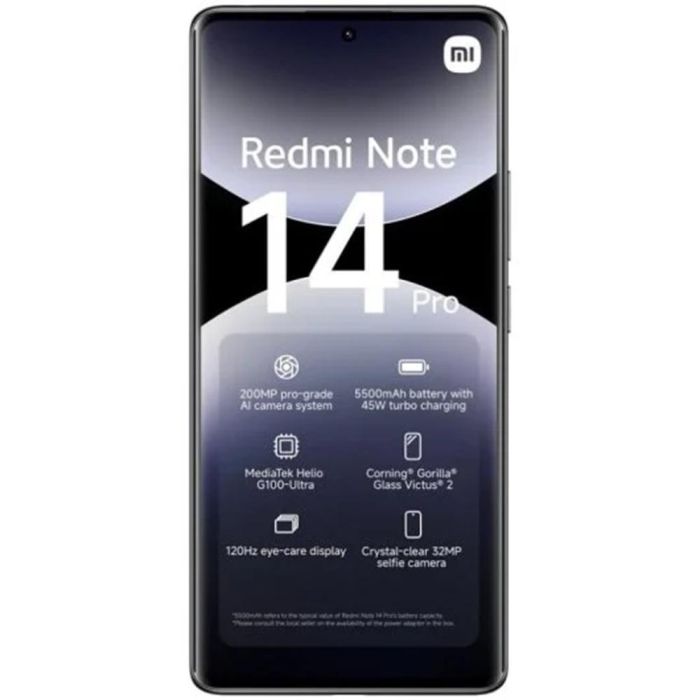 Smartphone Xiaomi REDMI NOTE 14 PRO 6,7" 8 GB RAM 256 GB Negro 1
