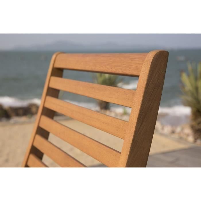 Juego de 2 sillas de jardín plegables Acacia FSC - 47 x 57,5 x H.89,5 cm 3