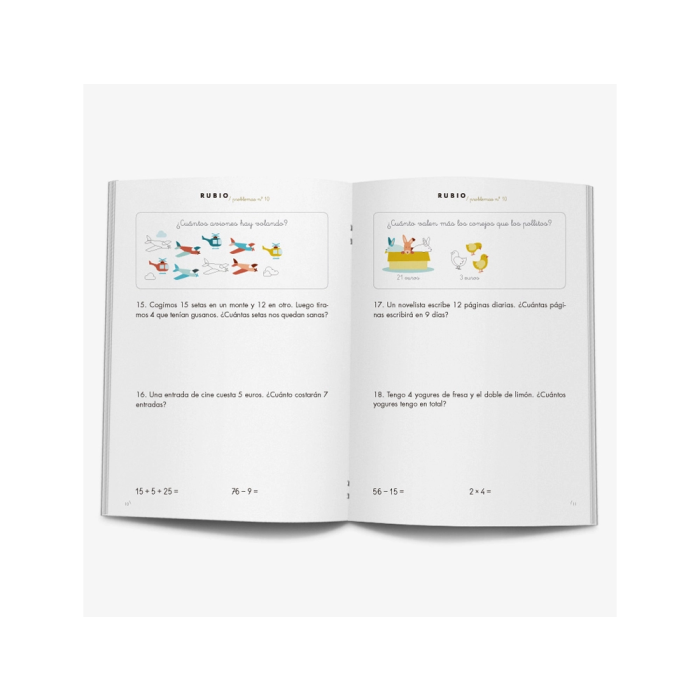 Rubio Cuaderno problemas nº 10 para el desarrollo intelectual del alumno y complemento educativo 2