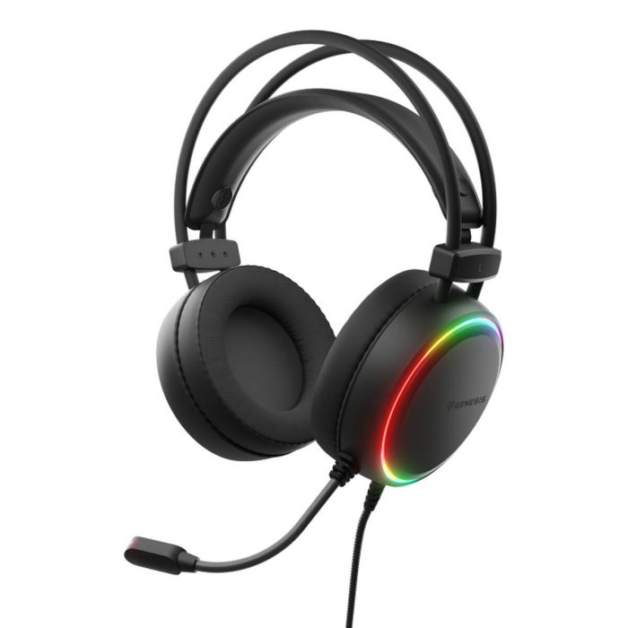 GENESIS NSG-2307 Neon 613 G2 Auriculares Gaming Diadema Alámbricos con Micrófono, Retroiluminación RGB, USB-A, 50mm, Negro 4 GENESIS NSG-2307 Neon 613 G2 Auriculares Gaming Diadema Alámbricos con Micrófono, Retroiluminación RGB, USB-A, 50mm, Negro 4