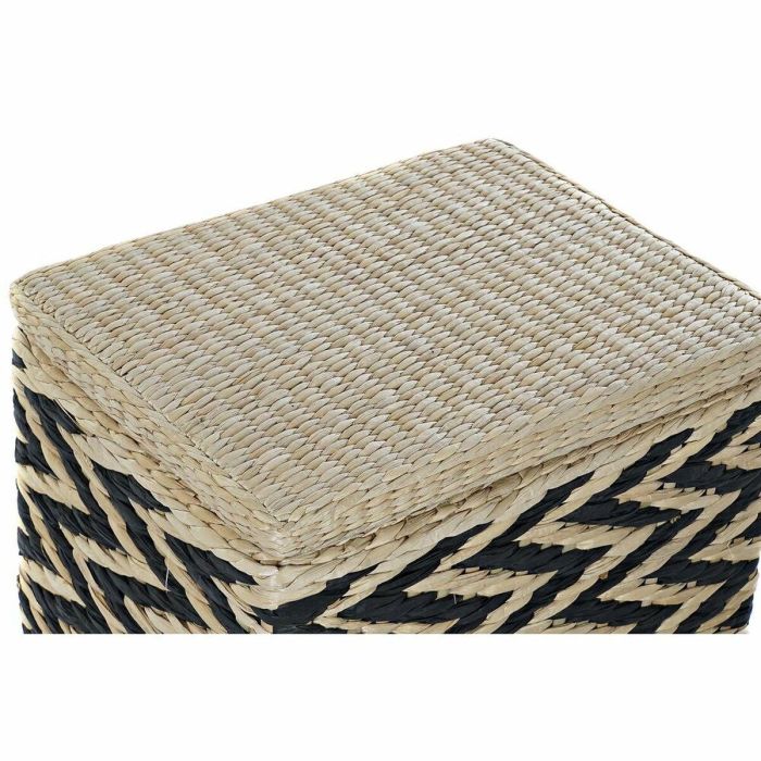 Cesta Ropa Colonial DKD Home Decor Negro Natural 32 x 50.5 x 43 cm Set de 2 1 Cesta Ropa Colonial DKD Home Decor Negro Natural 32 x 50.5 x 43 cm Set de 2 1