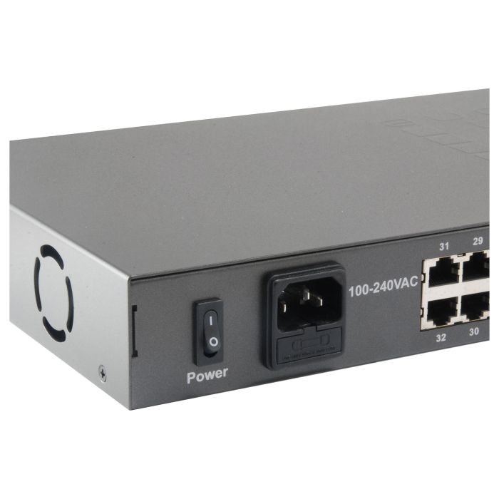 Level One Switch FGP-3400W630 34x FE, 2x GE, 32x PoE, No administrado, Montaje en rack 2