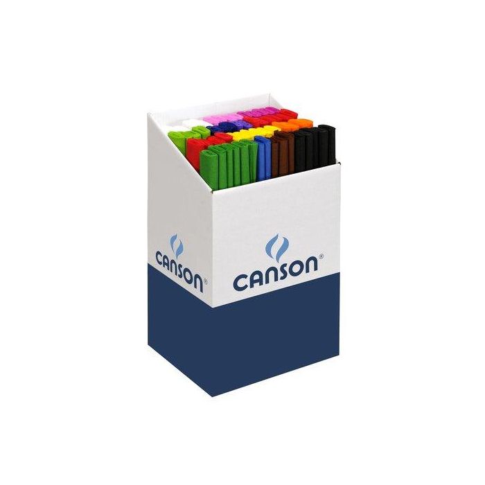 Papel Crepe (Pinocho) Canson 30G 0,5X2,5M Expositor De 60 Surtido Colores Vivos