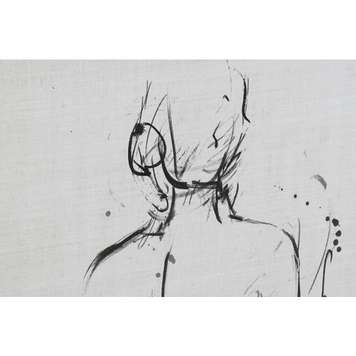 DKD Home Decor Cuadro Moderno Blanco Negro Madera 90 x 70 x 2.5 cm (2 Unidades) 3