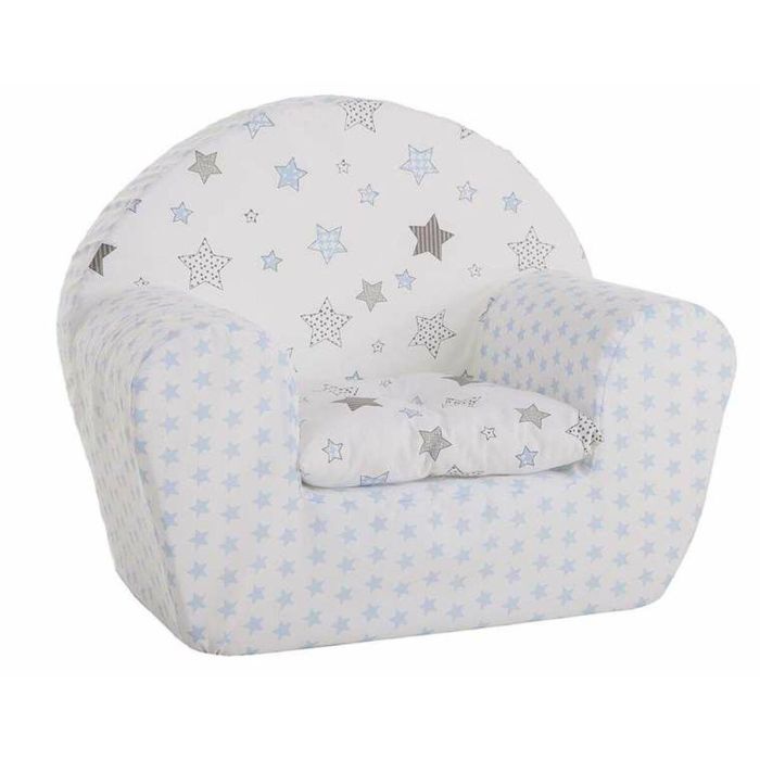 Sillon azul y estrellas gris con cojin Sillon azul y estrellas gris con cojin