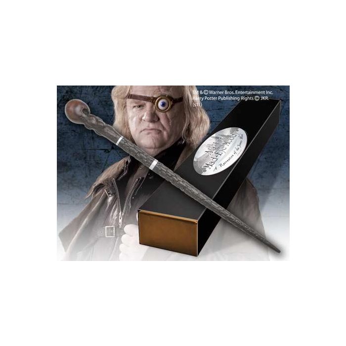 The Noble Collection Réplica Varita Alastor Moody Harry Potter Películas Pintada a Mano Placa Identificativa Caja Decorada Colección