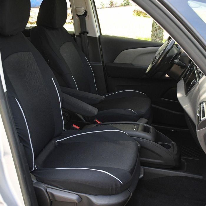 Paquete de 5 fundas universales para asientos de coche - XLCOVER - Monovolumen - Compatible con airbags - Cubre asientos, respaldos y reposacabezas 1 Paquete de 5 fundas universales para asientos de coche - XLCOVER - Monovolumen - Compatible con airbags - Cubre asientos, respaldos y reposacabezas 1