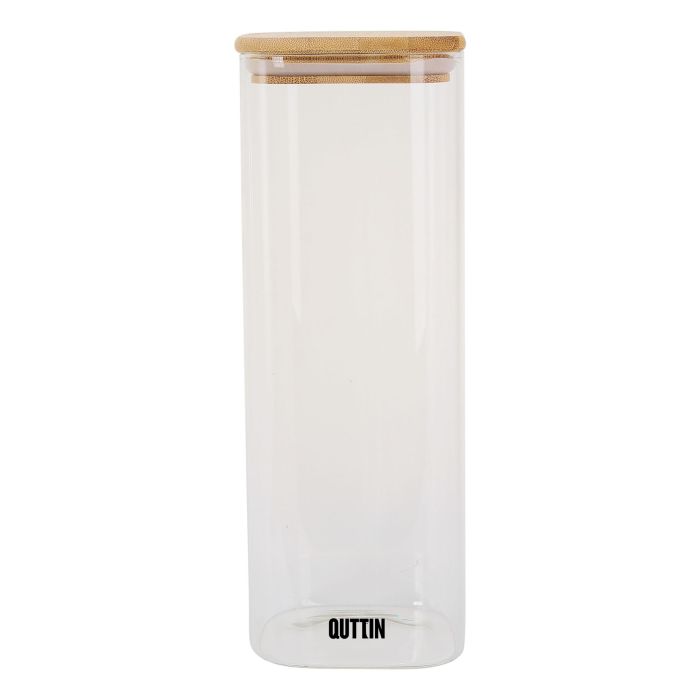 Quttin Tarro Boro Cuadrado Bambú 10.2x28 cm 2150 ml (12 Unidades) 10