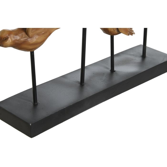 DKD Home Decor Decoración de Resina Marrón y Negro Estilo Shabby Chic (2 Unidades) 6 x 24 x 32 cm 2