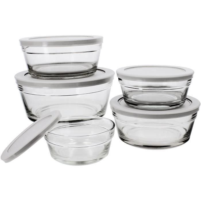 Juego de 5 cuencos - MENASTYL - 5039038 - 150 ml, 230 ml, 400 ml, 610 ml y 940 ml - Tapas de plástico resistentes 2 Juego de 5 cuencos - MENASTYL - 5039038 - 150 ml, 230 ml, 400 ml, 610 ml y 940 ml - Tapas de plástico resistentes 2
