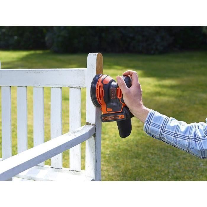 Black & Decker BDCROS18N Lijadora de Órbita Aleatoria 18V, con Potente Motor y Diseño Ergonómico para Lijado Eficaz y Cómodo 4 Black & Decker BDCROS18N Lijadora de Órbita Aleatoria 18V, con Potente Motor y Diseño Ergonómico para Lijado Eficaz y Cómodo 4