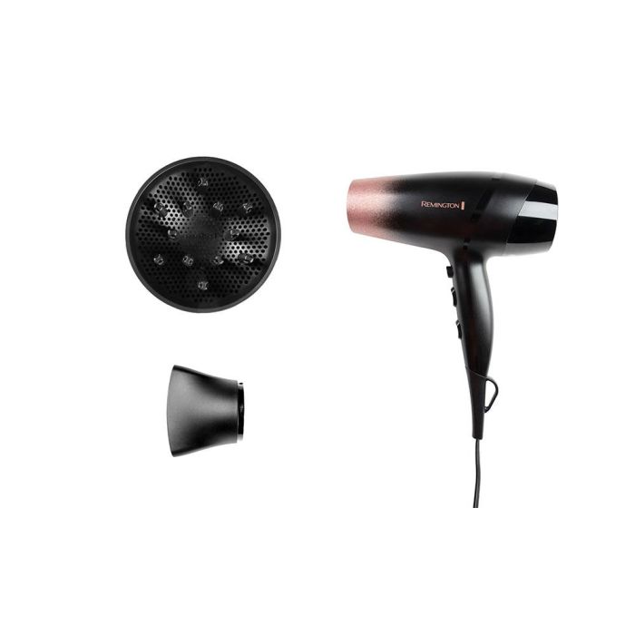 Remington Secador Rose Shimmer 2200 W Negro, Rosa 1 Remington Secador Rose Shimmer 2200 W Negro, Rosa 1