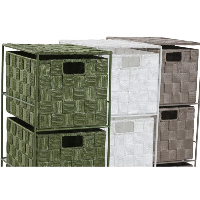 Cajonera Home ESPRIT Verde Gris Crema 24 x 18 x 68 cm (3 Unidades) 3 Cajonera Home ESPRIT Verde Gris Crema 24 x 18 x 68 cm (3 Unidades) 3