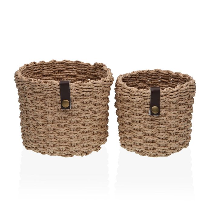 Set 2 Cestas Beige Redondas Versa 16X13CM (2 Unidades) Set 2 Cestas Beige Redondas Versa 16X13CM (2 Unidades)