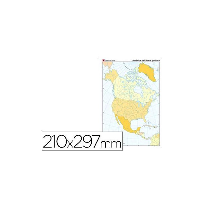 Mapa Mudo Color Din A4 America Del Norte Politico Mapa Mudo Color Din A4 America Del Norte Politico