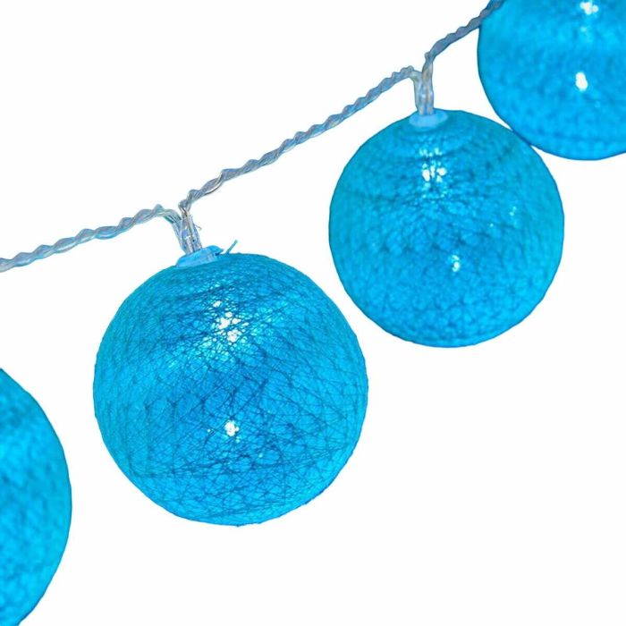 Guirnalda de Bolas LED Ø 6 cm 2 m Turquesa 1