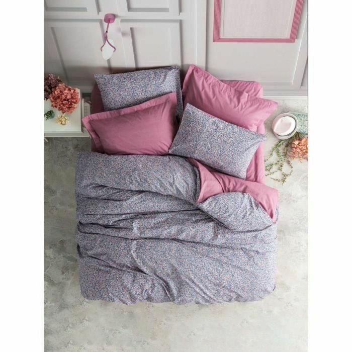 Juego de Cama 220x240 cm + 2 Fundas Almohada 60x60 cm - 100% Algodón - Rosa - ASI8683742885900