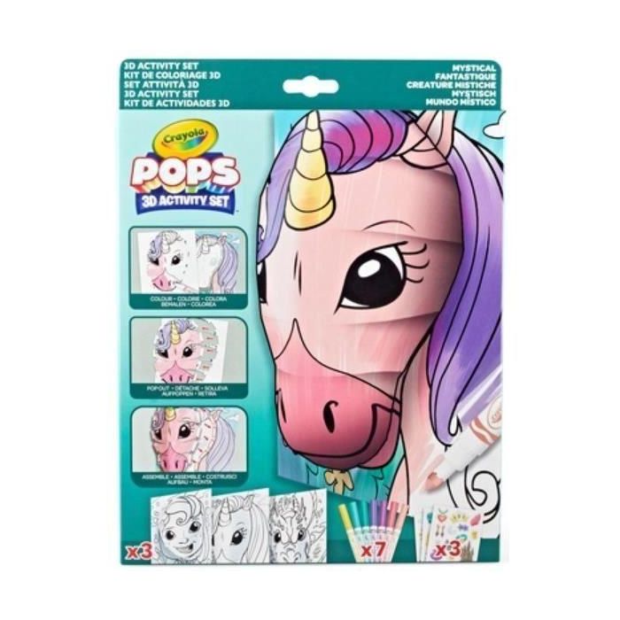 Crayola CRA1695906838833 Juego de dibujo 3D Pops 3D Místico