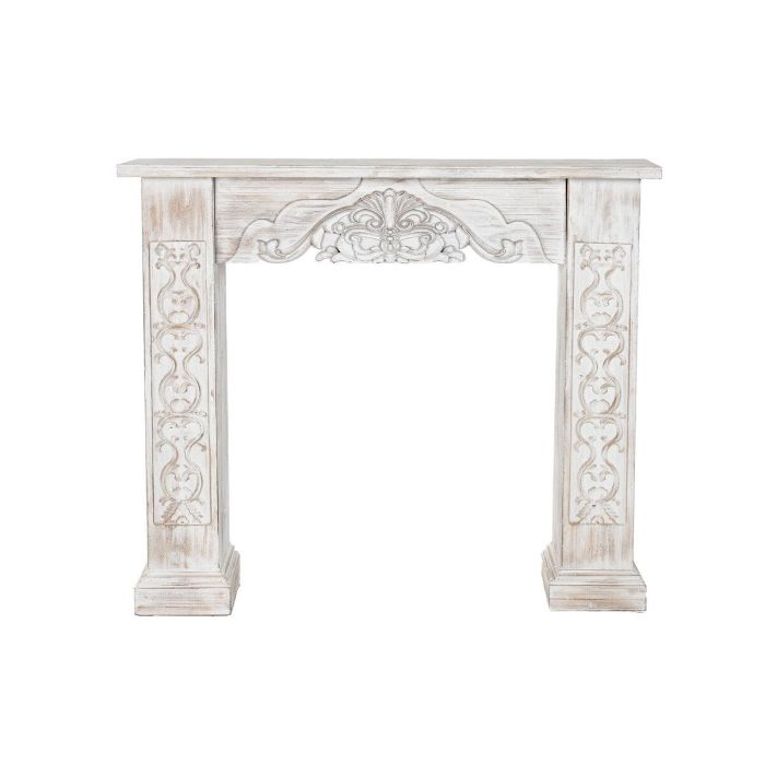 Frontal Chimenea DKD Home Decor Blanco 26 x 101 x 113 cm 1