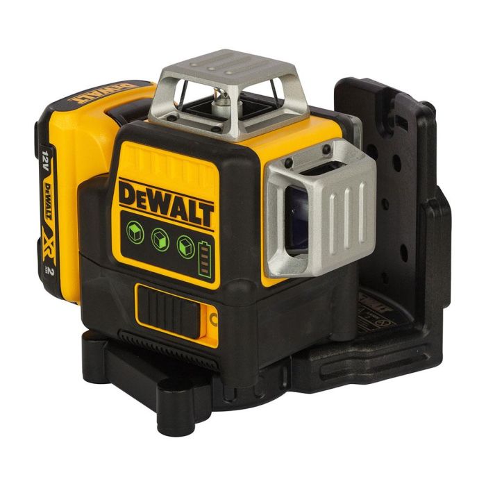 Nivel láser autonivelante verde de 3 líneas 360° xr 12v con batería li-ion 2ah dce089d1g-qw dewalt 1