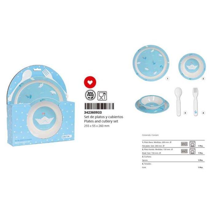 Set de Menaje Infantil Safta Ship Poliuretano (4 Piezas) 6 Set de Menaje Infantil Safta Ship Poliuretano (4 Piezas) 6