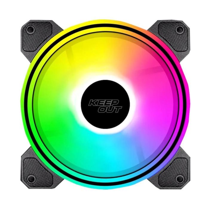 Keep Out XFC-120DR Ventilador ARGB 120mm 1600RPM 58CFM con Iluminación Sincronizable y Rodamientos Hidráulicos, 120x120x25mm Keep Out XFC-120DR Ventilador ARGB 120mm 1600RPM 58CFM con Iluminación Sincronizable y Rodamientos Hidráulicos, 120x120x25mm