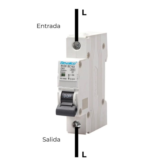 Revalco Magnetotérmico 1 Polo 32A C 6kA Residencial/Terciario Blanco Baquelita 1