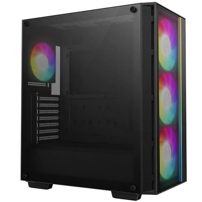 Caja para PC - DEEPCOOL - MATREXX 55 V4 Mesh C - Torre media - ATX - Vidrio templado - Frontal de malla - ARGB - Negro Caja para PC - DEEPCOOL - MATREXX 55 V4 Mesh C - Torre media - ATX - Vidrio templado - Frontal de malla - ARGB - Negro